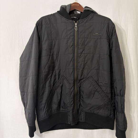 Billabong Other - BILLABONG Windbreaker‎ Jacket Coat Sherpa Lined Hoodie Mens Large Pockets warm